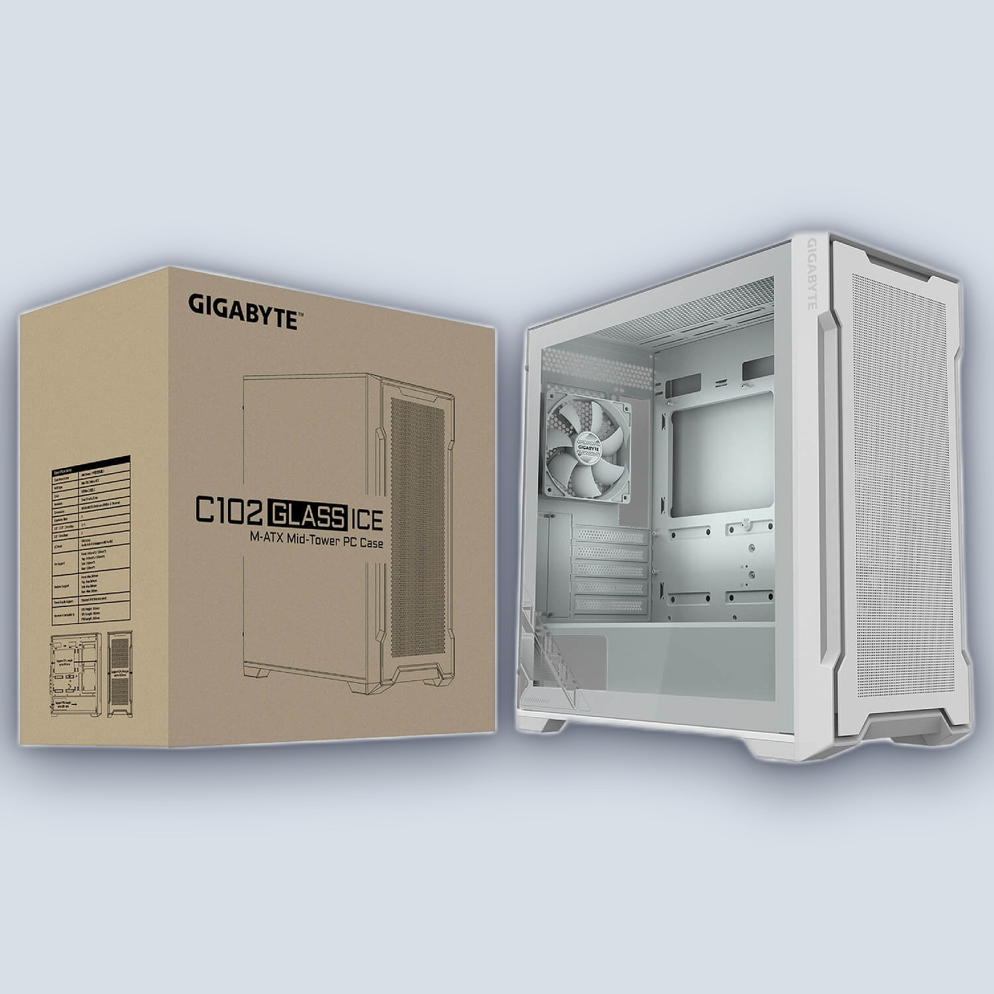 Gigabyte C102 Glass ICE PC Case — image 6