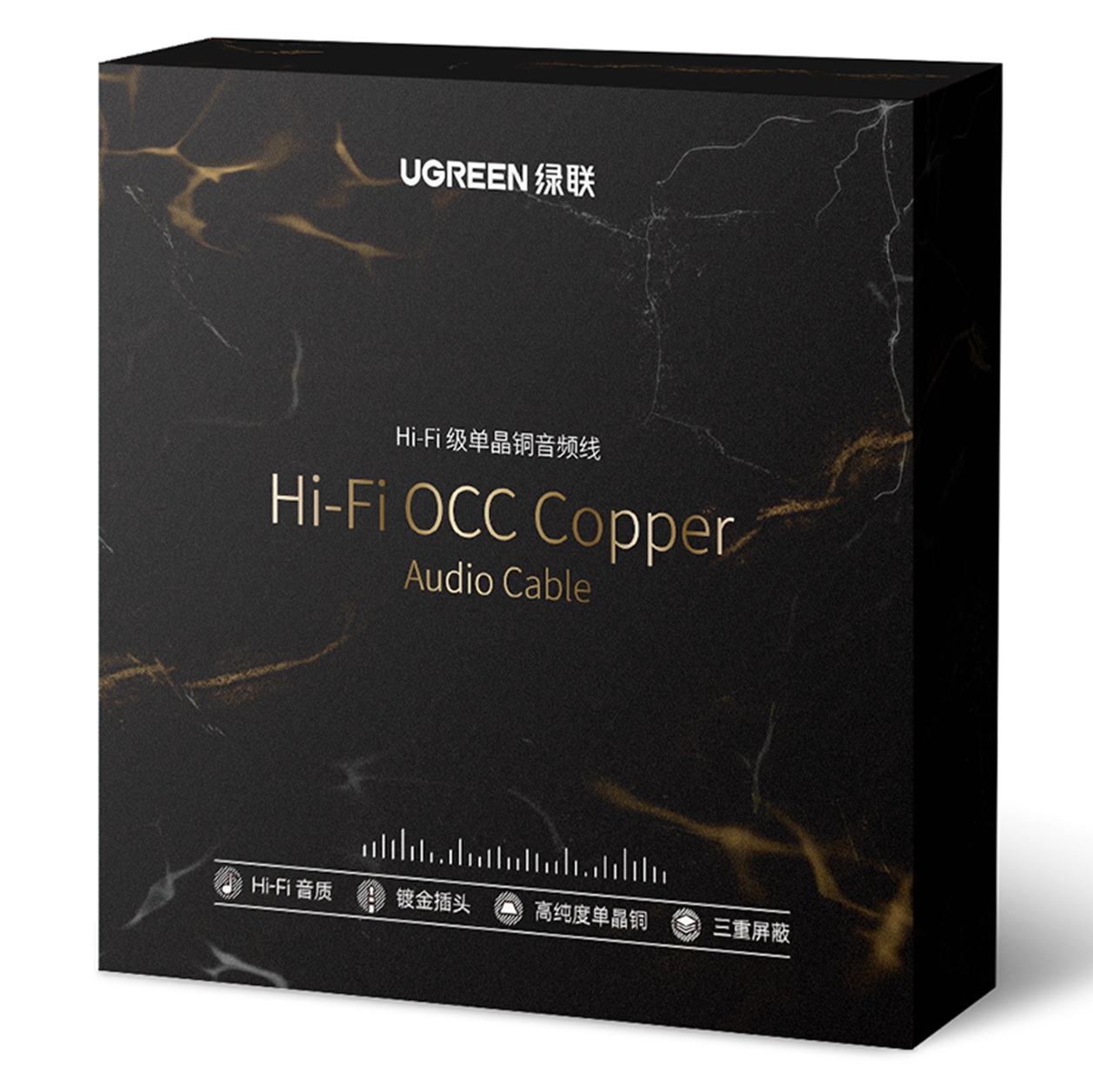 UGREEN 10961 3.5mm Male to RCA male x2 Hi-Fi SCC 2m — image 2