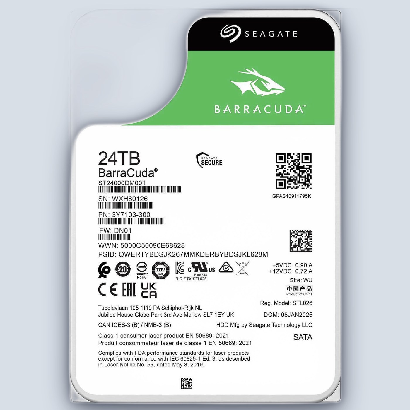 Seagate HDD 24TB 512MB 7200RPM SATA3 BarraCuda — image 2