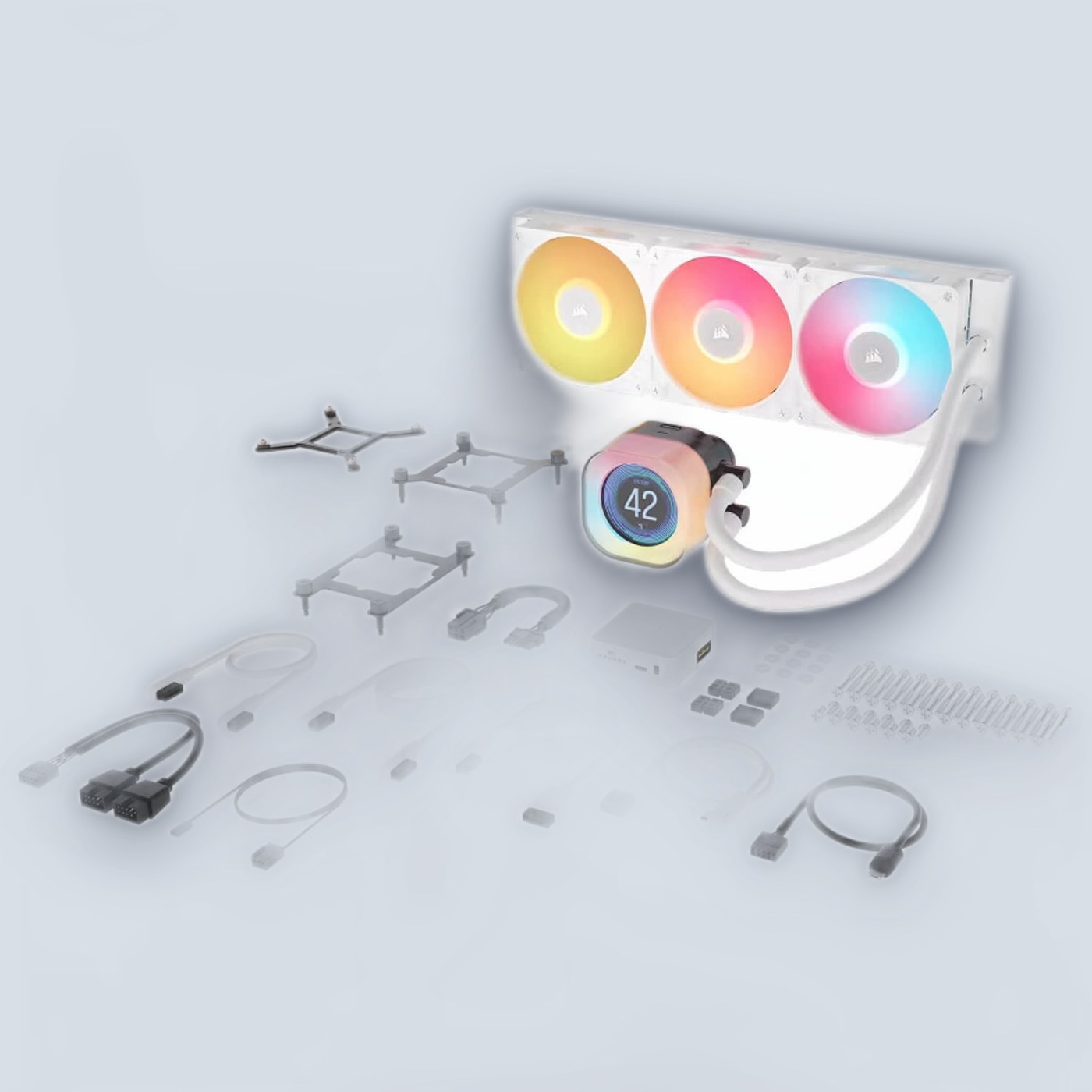Corsair iCUE LINK TITAN 360 RX LCD AIO Liquid CPU Cooler White โ image 4
