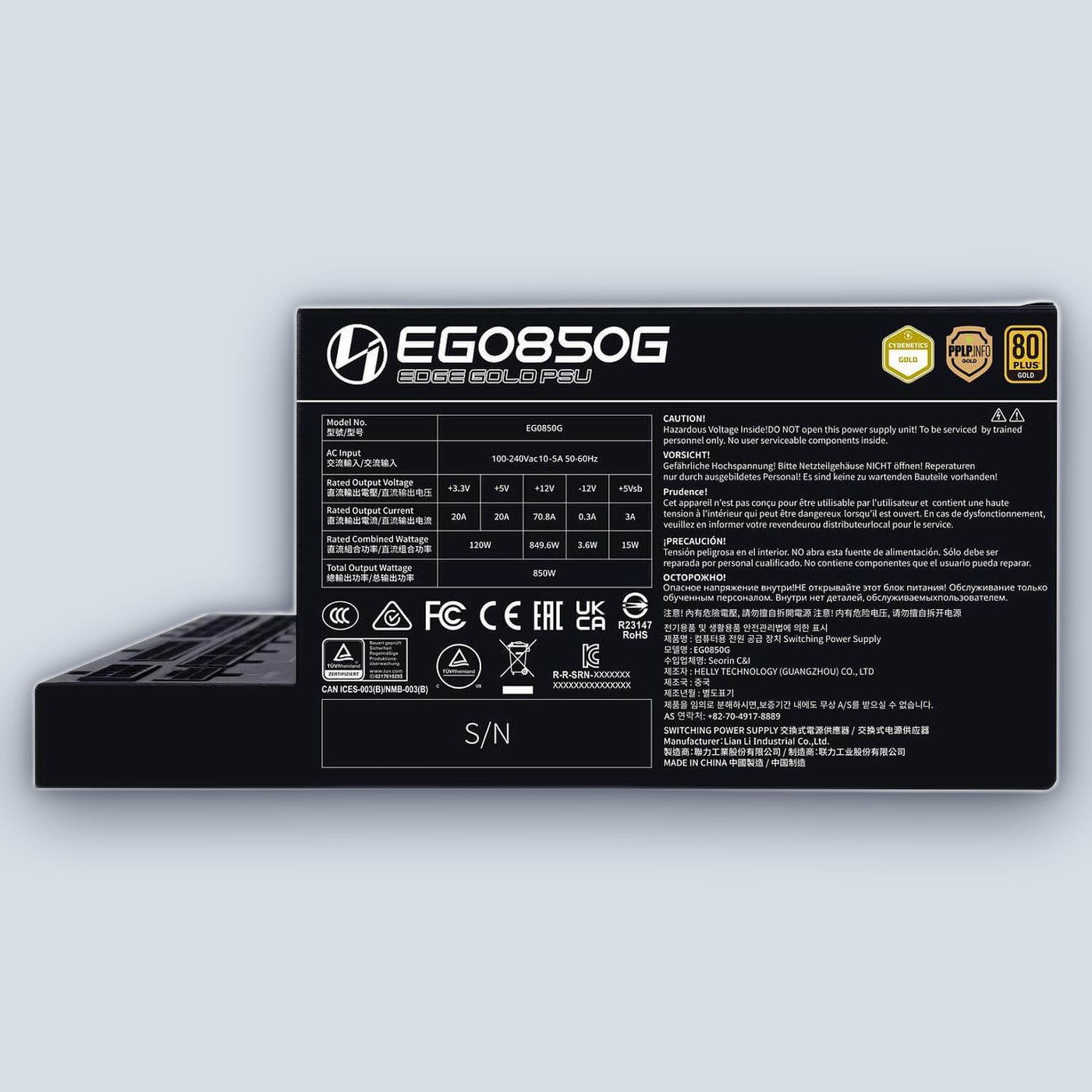 Lian-Li EDGE 850W Gold Black Power Supply โ image 3