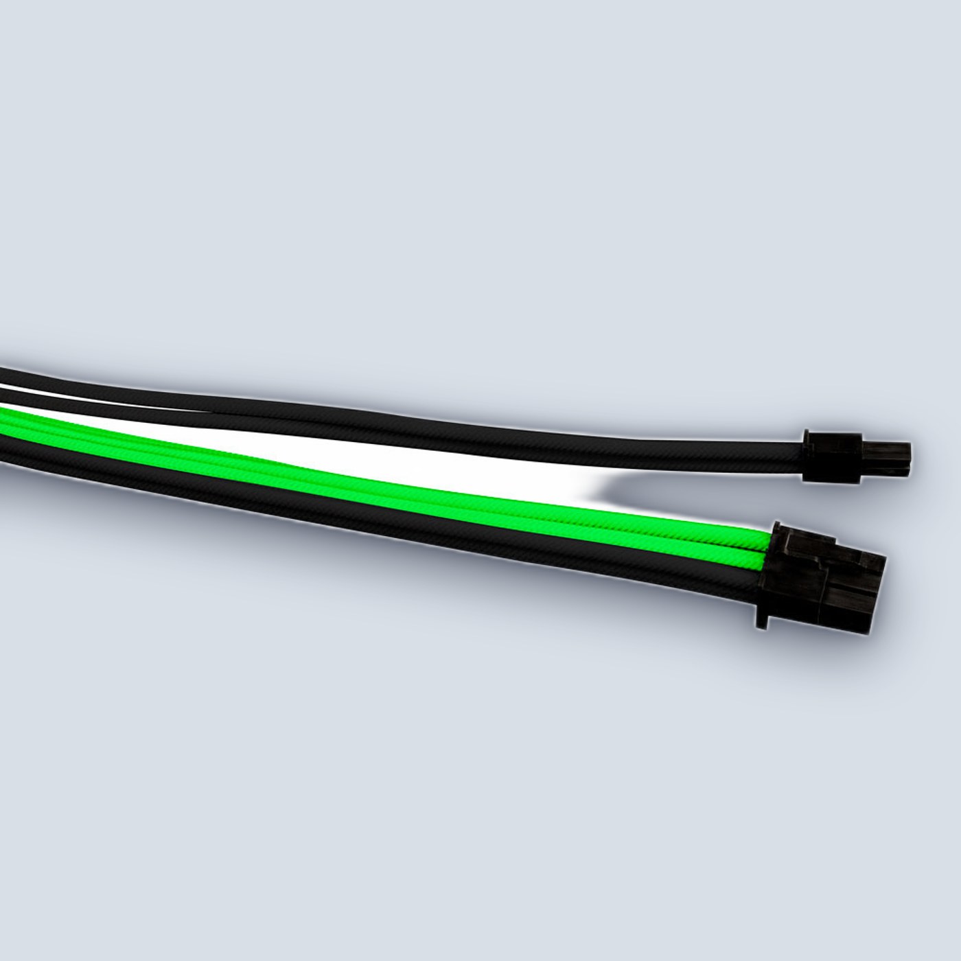1StPlayer Steampunk 35cm Power Extension Cables Black-Green — image 3