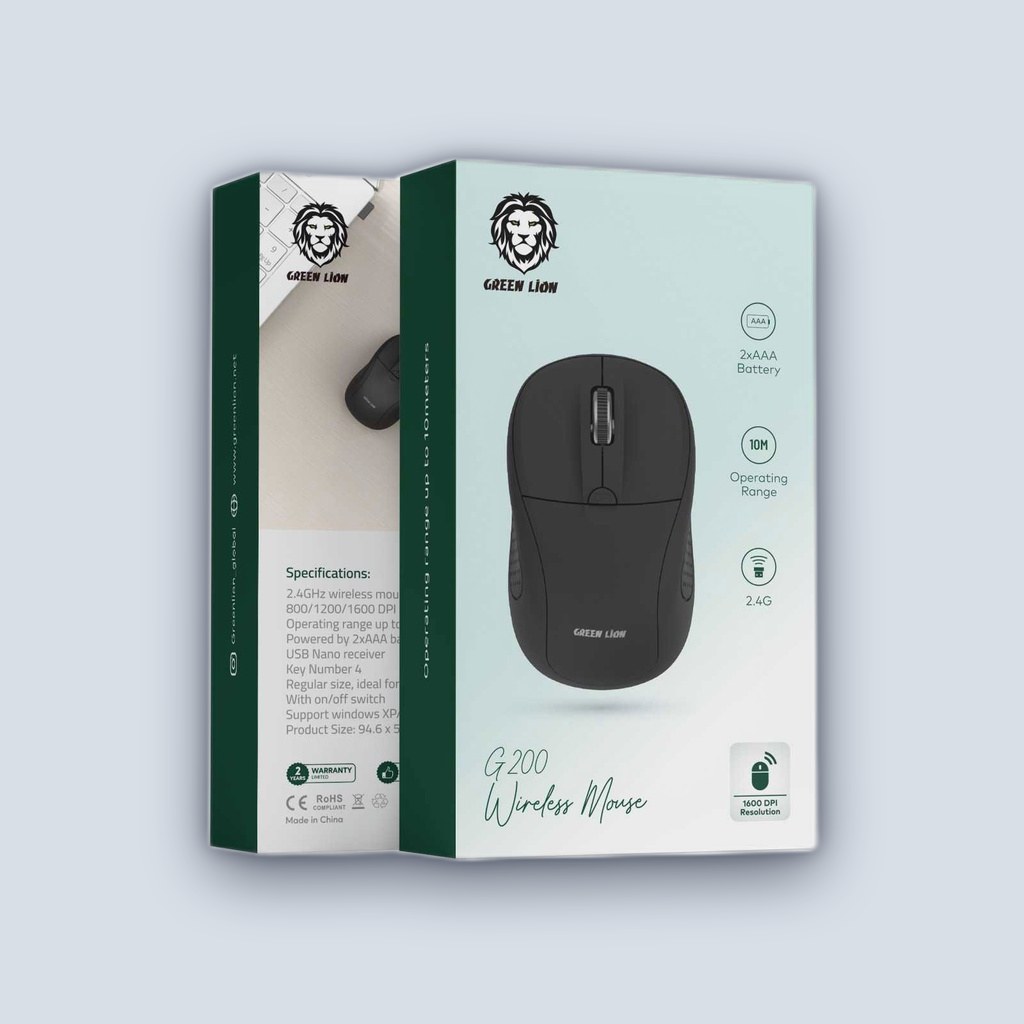 Green Lion Green Lion G200 Wireless Mouse – Black