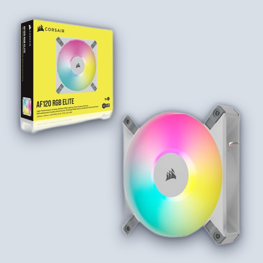Corsair iCUE AF120 RGB ELITE 120mm PWM White Fan — image 4
