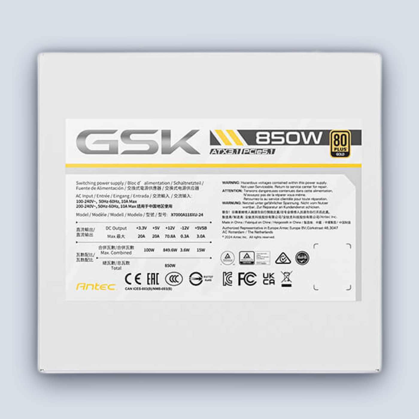 Antec GSK 850W ATX3.1 80+ Gold Full Modular White Power Supply โ image 4