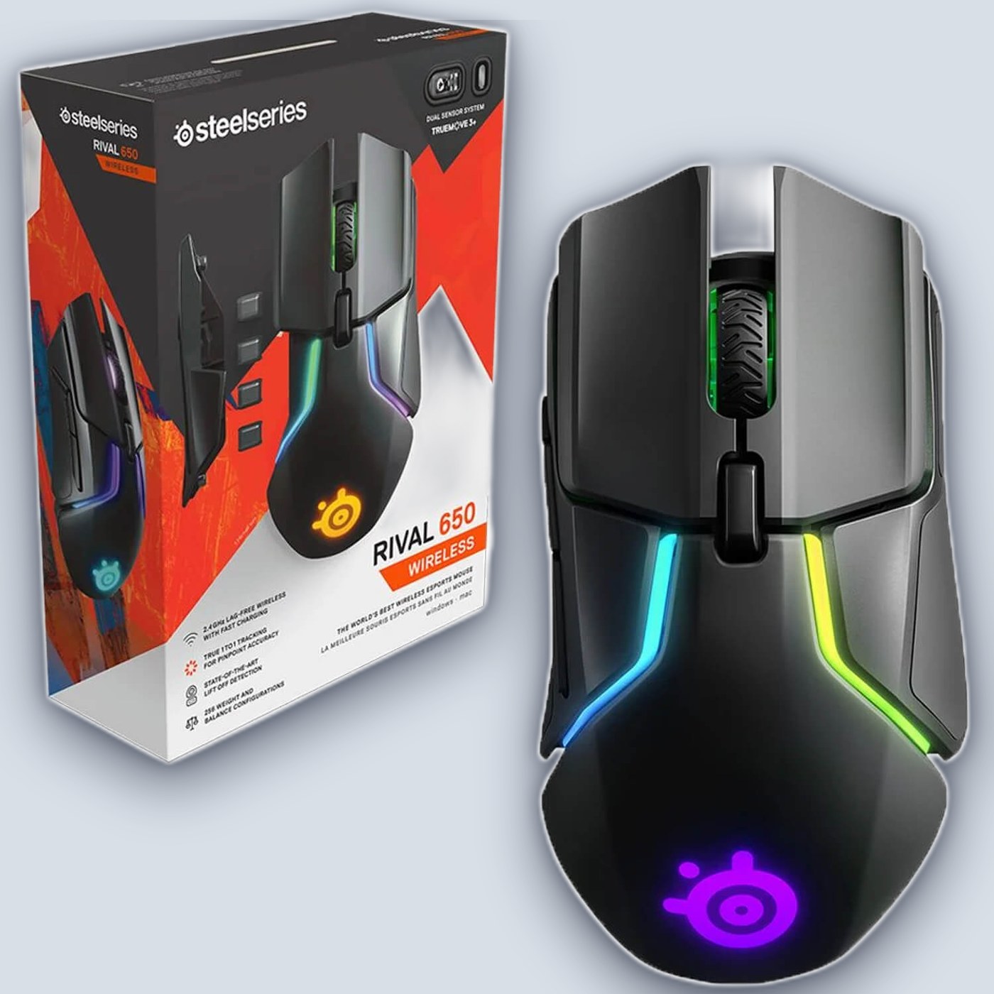 SteelSeries Rival 650 Black Wireless Gaming Mouse โ image 5