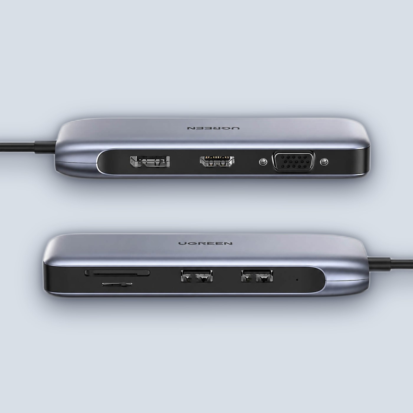 UGREEN USB-C to USB-Ax2 | HDMI | DP | VGA | LAN | SD | PD Dock — image 3
