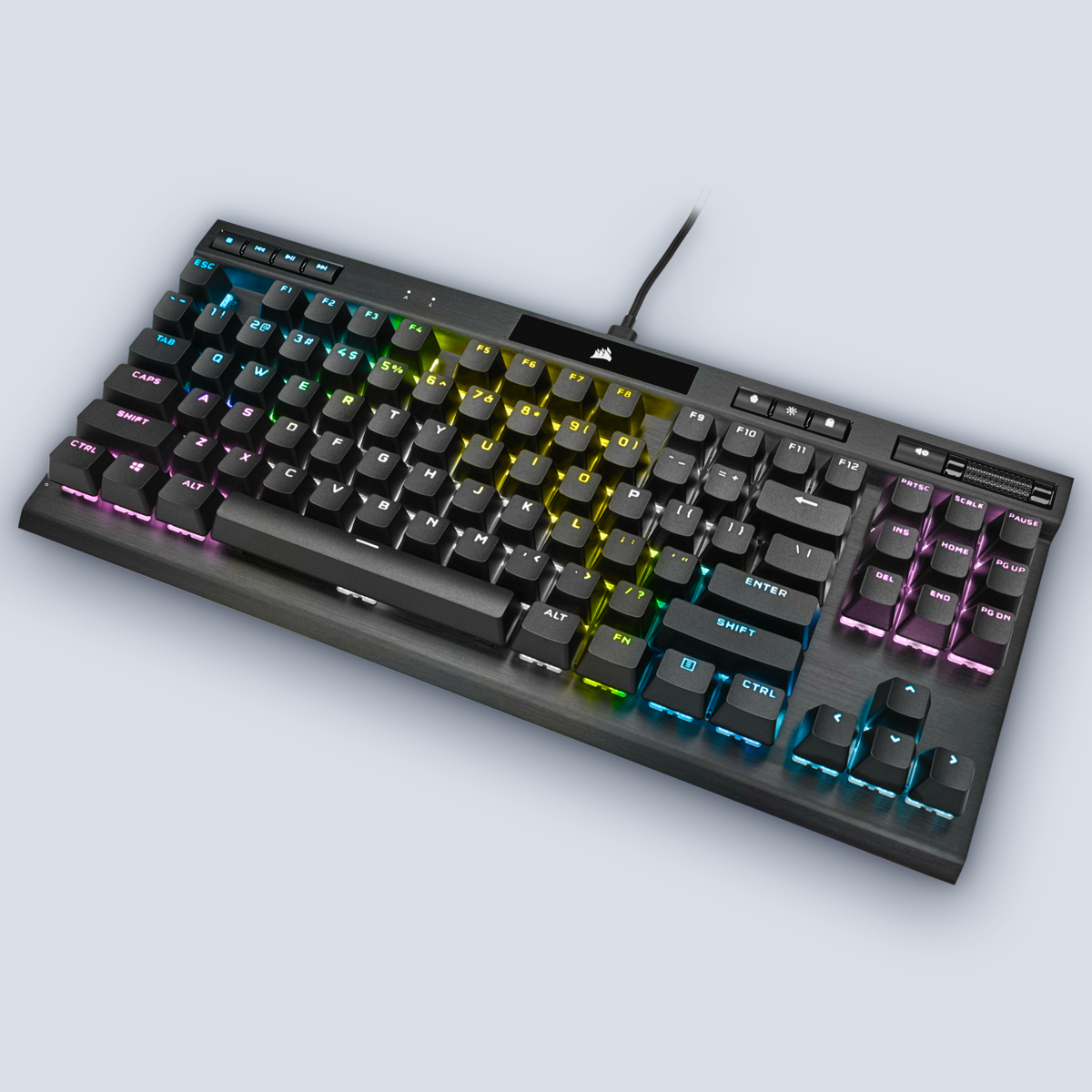 Corsair K70 RGB TKL Cherry MX Red Hebrew/English Mechanical Gaming Keyboard — image 2