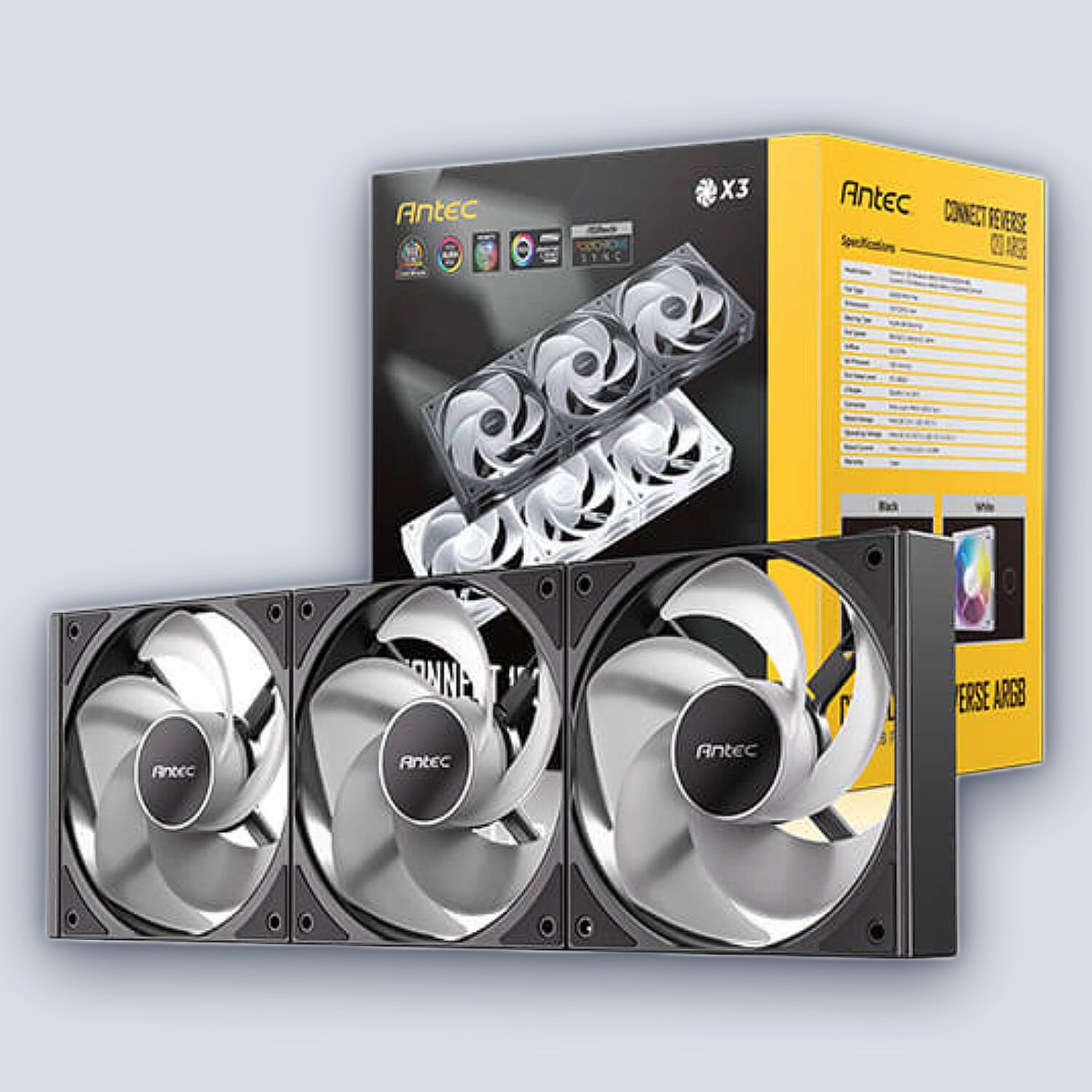Antec C120R ARGB x3 Reverse Fans — image 4