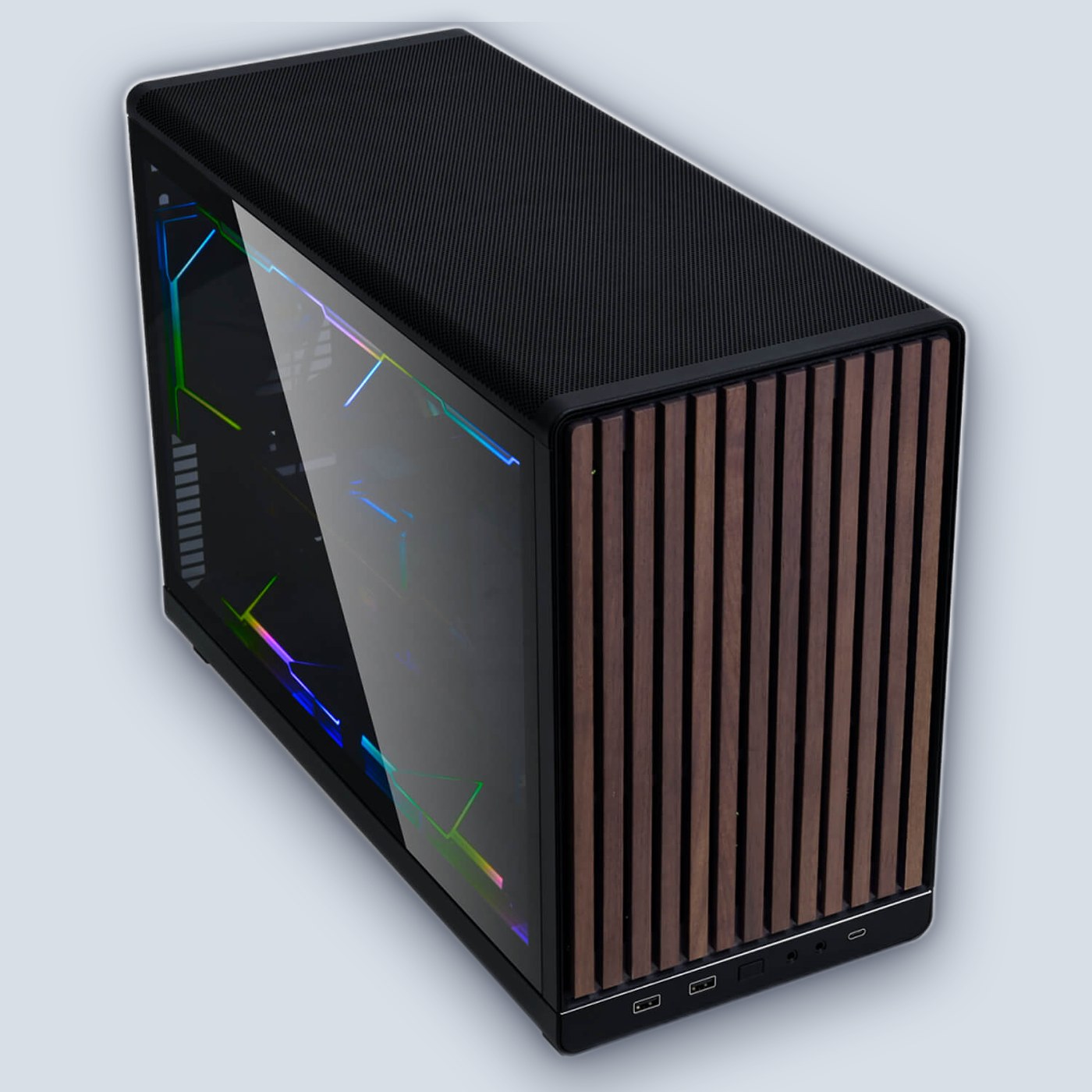 Lian-Li A3 Wood and Glass Edition Black PC Case — image 4