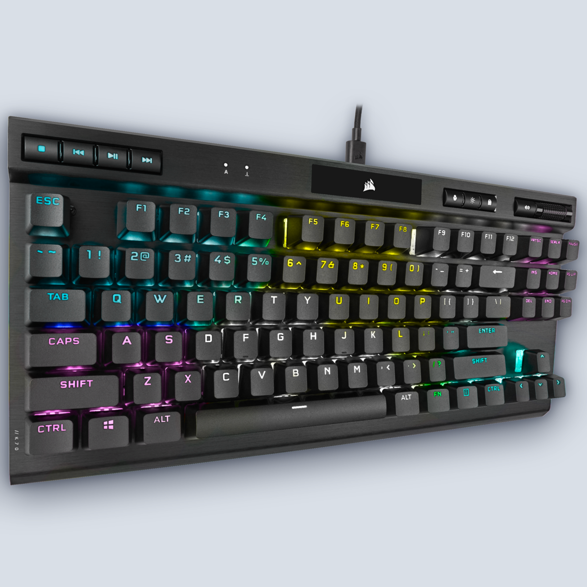 Corsair K70 RGB TKL Cherry MX Red Hebrew/English Mechanical Gaming Keyboard — image 4