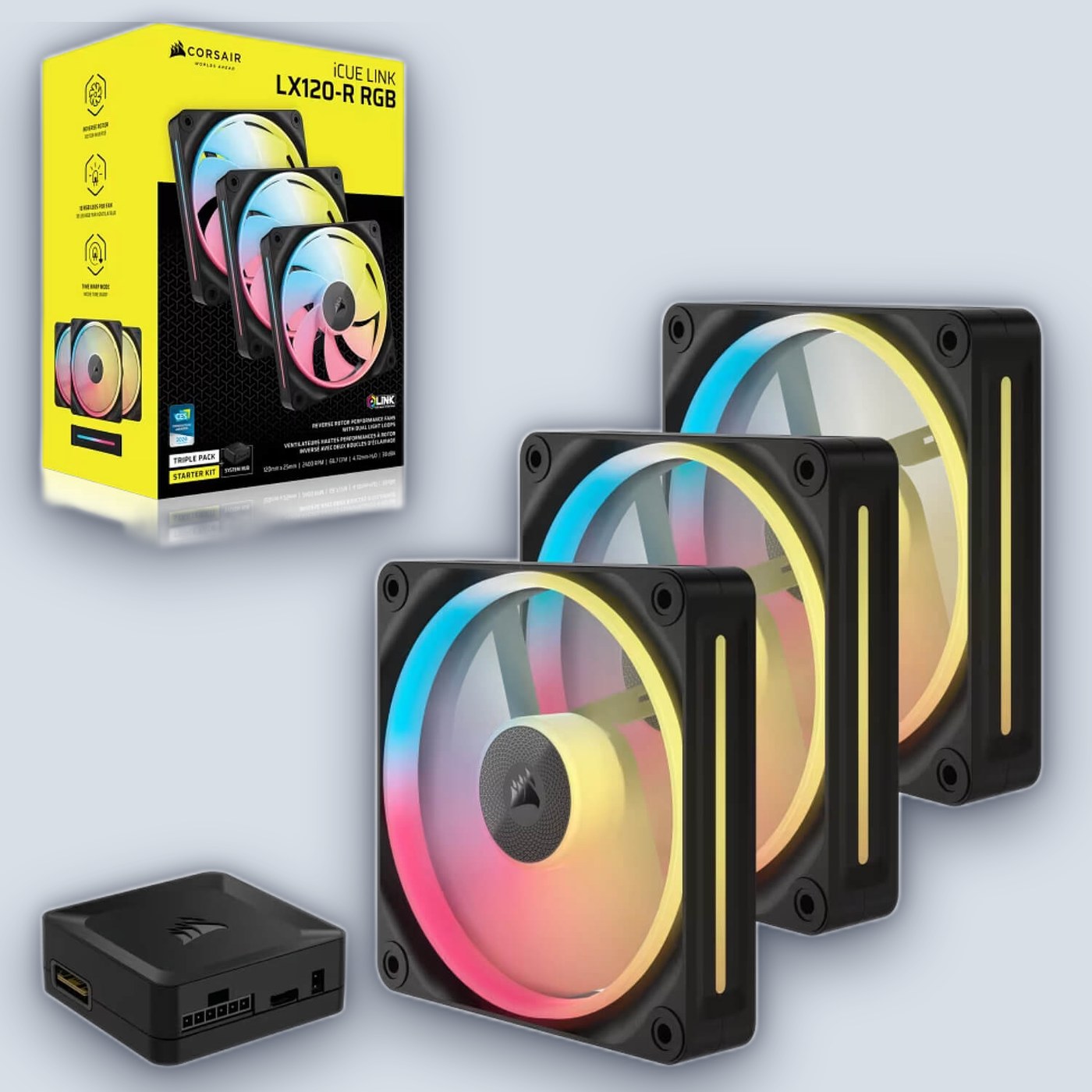 Corsair iCUE LINK LX120-R RGB 120mm PWM Reverse 3xFans — image 2