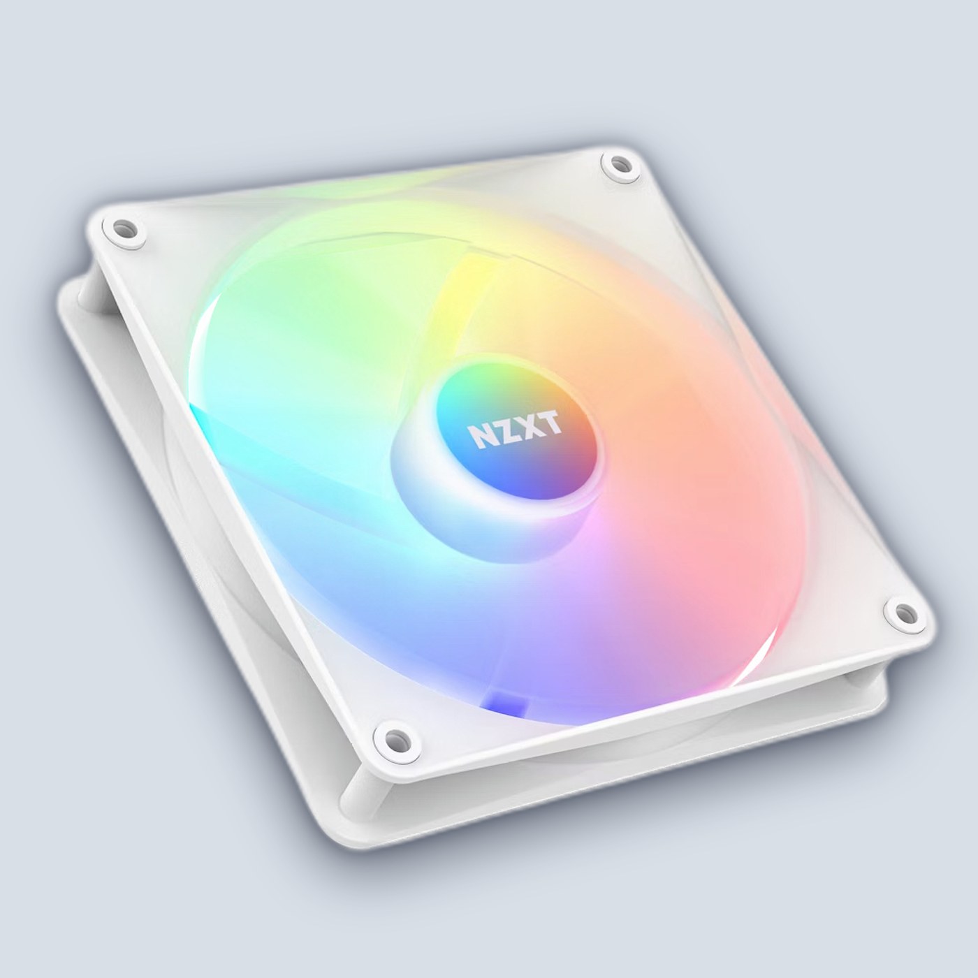 NZXT F140RGB Core 140mm Hub-Mounted RGB Fan White — image 3