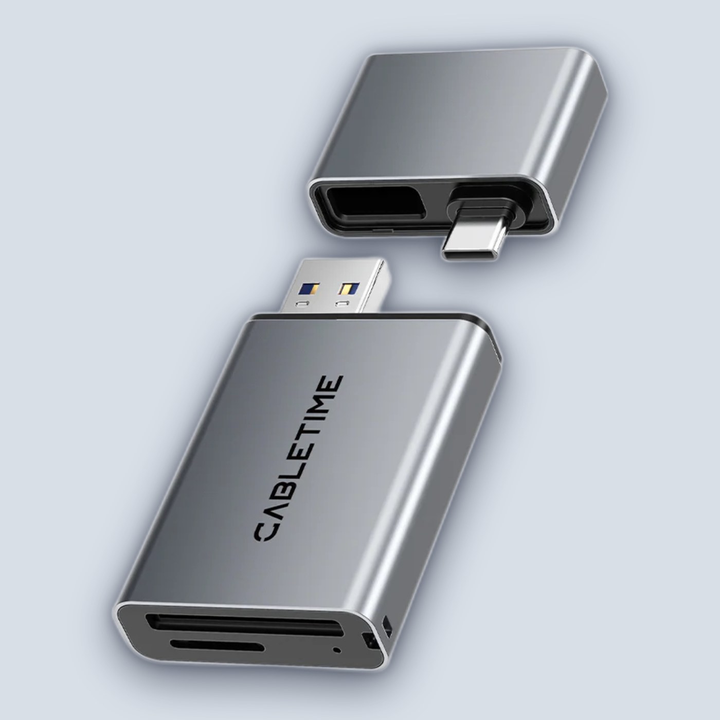 CABLETIME 3-IN-1 USB-A+C to SD - MicroSD 312Mb/s 4.0 Card Reader — image 2