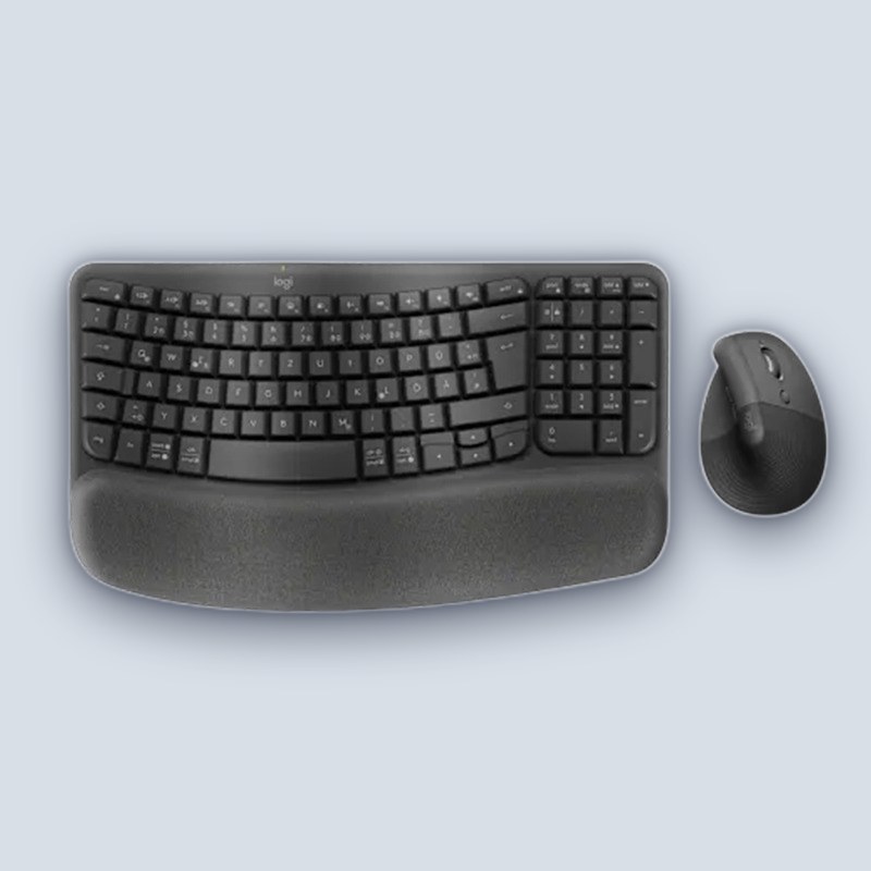 Logitech Wave Keys Lift Combo Graphite Keyboard
