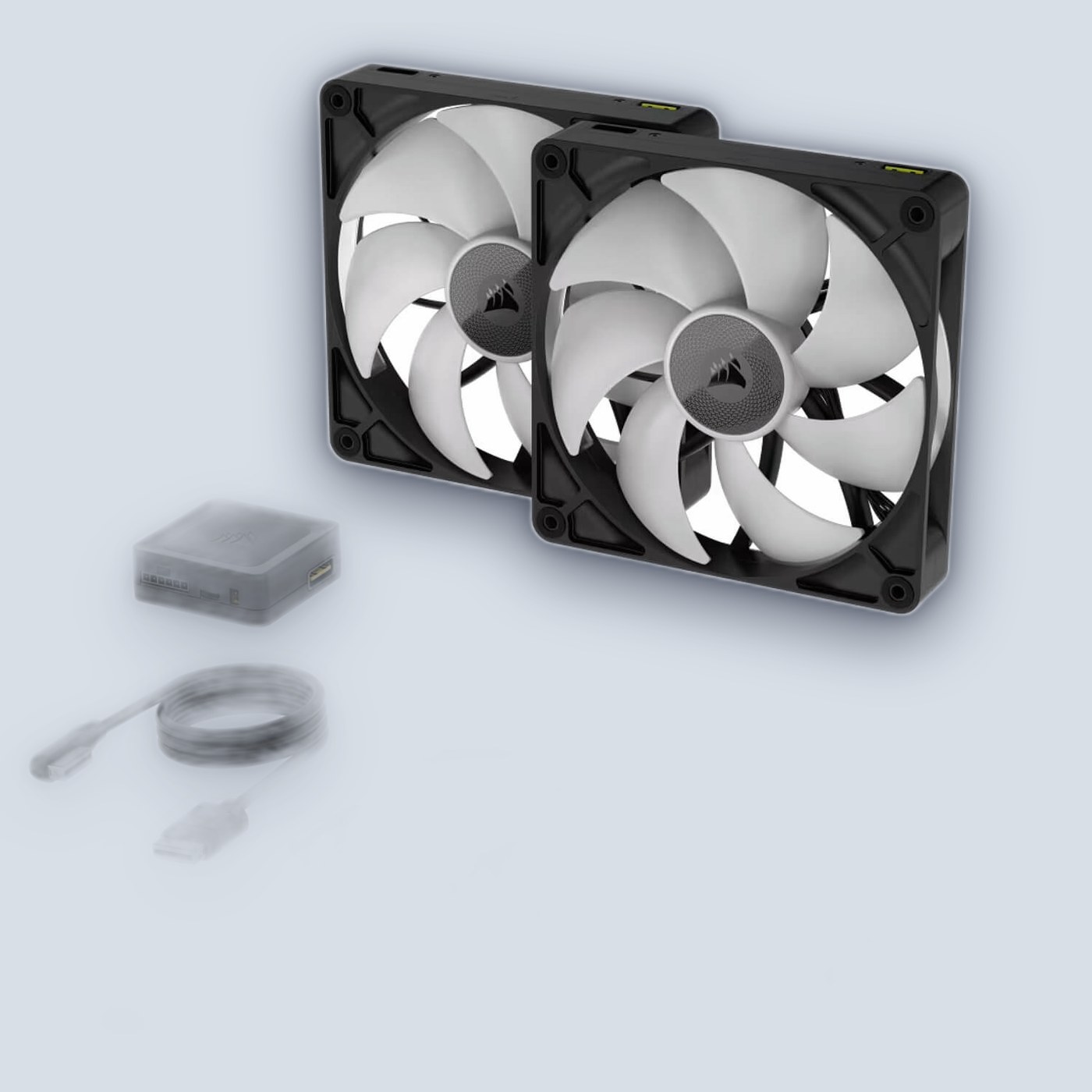 Corsair iCUE LINK RX140 RGB 140mm PWM 2xFans Starter Kit - Black — image 2