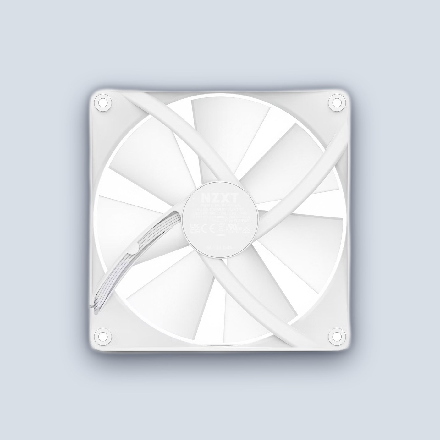 NZXT F140RGB Core 140mm Hub-Mounted RGB Fan White — image 6