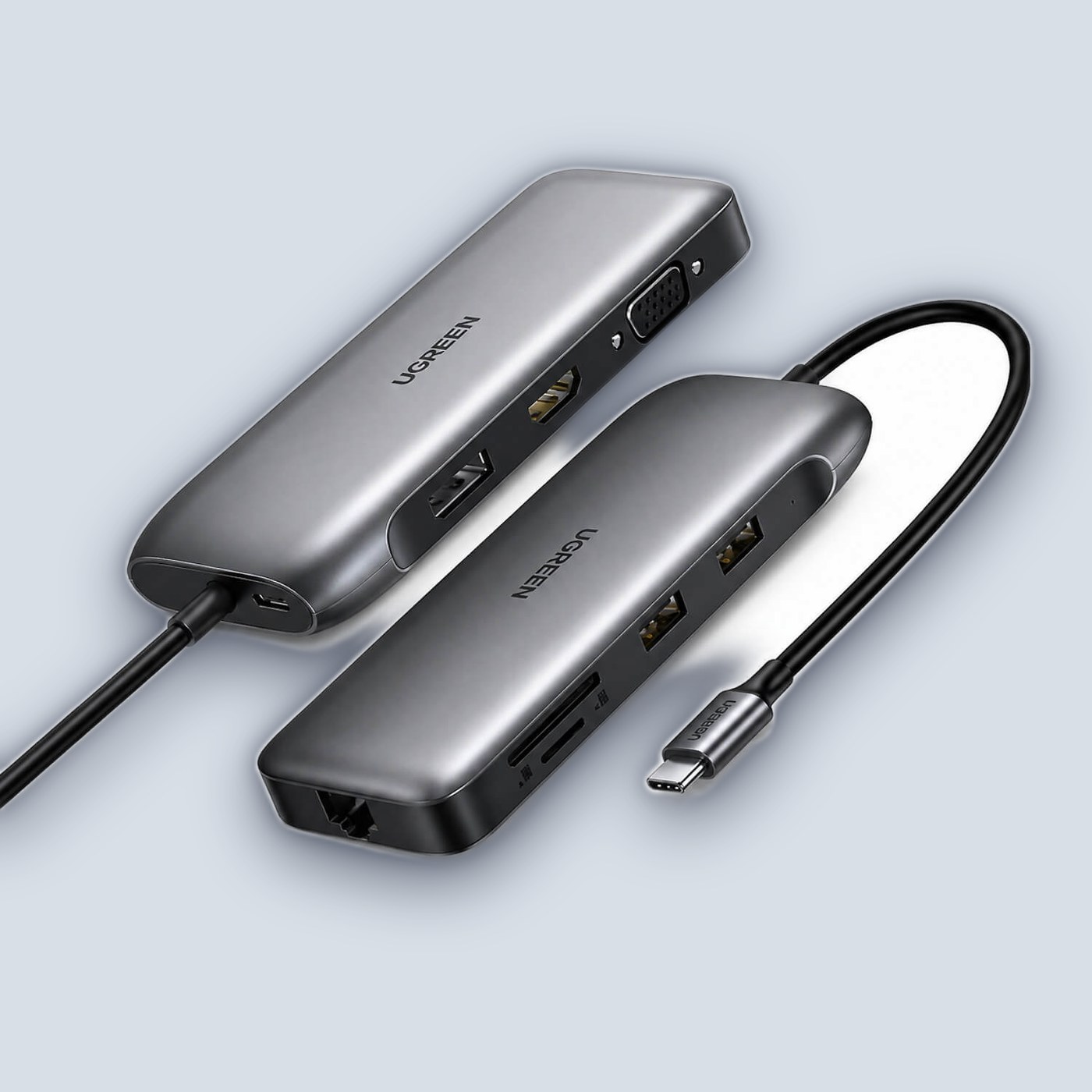 UGREEN USB-C to USB-Ax2 | HDMI | DP | VGA | LAN | SD | PD Dock — image 2