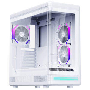 1stPlayer PB8 White ARGB Mid-Tower Case
