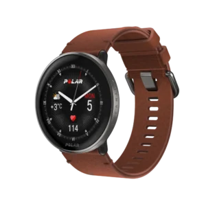 Polar Ignite 3 Titanium Bronze Fitness Watch with Leather Strap