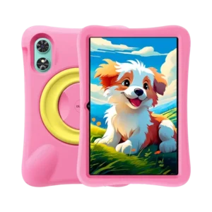 OUKITEL OT6 Kids Tablet 10.1-Inch with Pink Cover - Grey